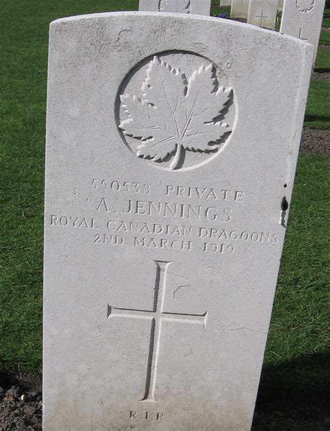 Arthur Jennings The Canadian Virtual War Memorial Veterans Affairs