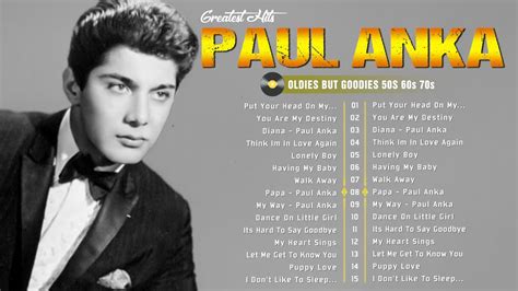 Paul Anka Greatest Hits Full Album Paul Anka Best Of Playlist 2023 Youtube