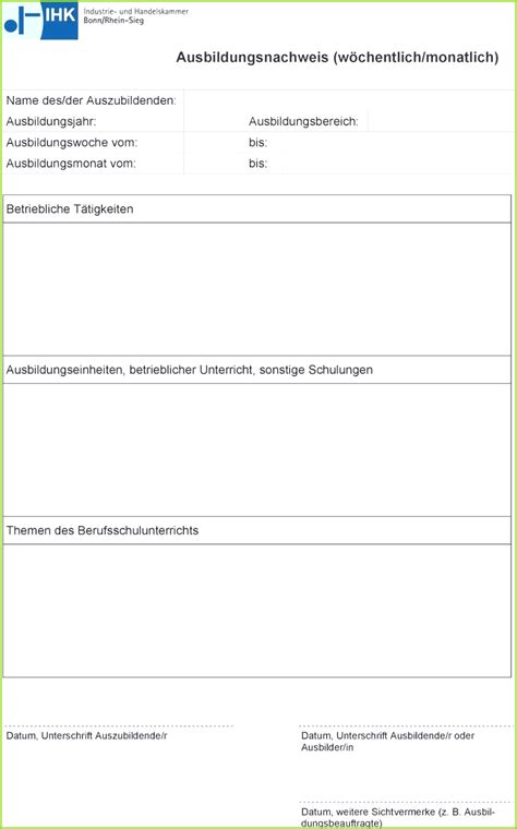 Kurse, seminare und workshops zu allen wichtigen themen bietet 6 Ihk Berichtsheft Vorlage Wochentlich - MelTemplates ...