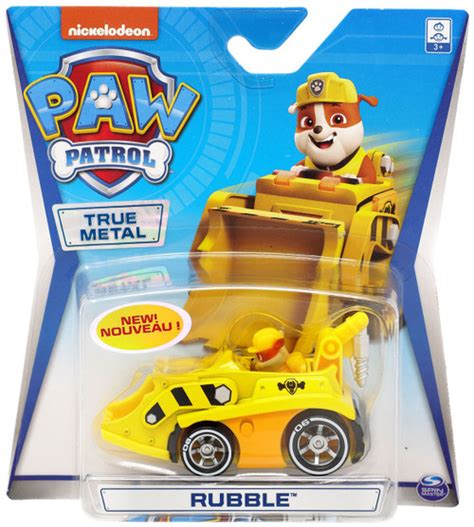 Paw Patrol Mighty Pups Charged Up Rubble Figure Spin Master Toywiz