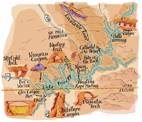 Maps Illustrated Illustrated Maps Glen Canyon