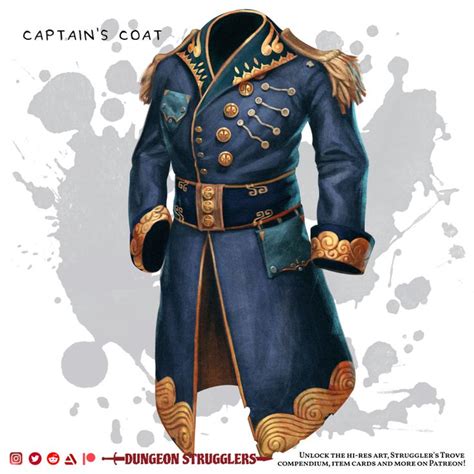 Oc Art Captain S Coat Armor Studded Leather Dnd D D Armor