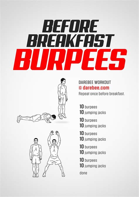 Before Breakfast Burpees Workout Burpee Workout Burpees Workout