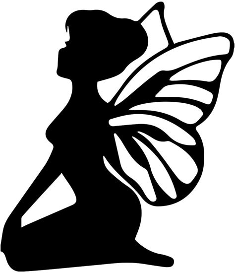 Fairy Decal Fairy Silhouette Kneeling Fairy For Your Vehicle Etsy