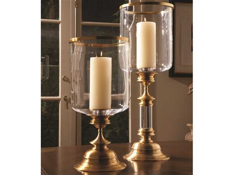 Global Views Estate Hurricane Tall Antique Brass Candle Holder Gv990778