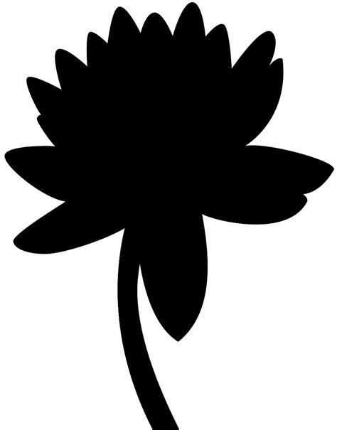 Flowers Silhouettes And Outlines Free Vector Images
