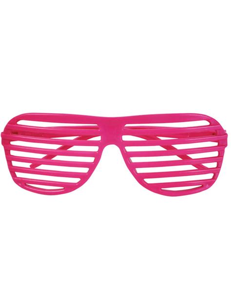 rhode island novelty 80 s neon pink shutter shade toy sunglasses party favors costume accessory