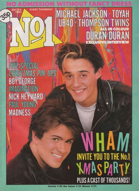 Top Of The Pop Culture 80s Wham Number One Magazine Christmas 1983