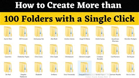 How To Create More Than 100 Folders With A Single Click 100 Folders