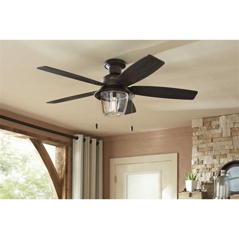 Shop lighting & ceiling fans top brands at lowe's canada online store. Shop Hunter Allegheny 52-in New Bronze Outdoor Flush Mount ...