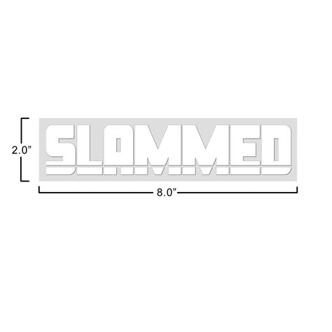 Slammed Text 20x80 Inch Vinyl Sticker Car Decal Official Shop Graphic