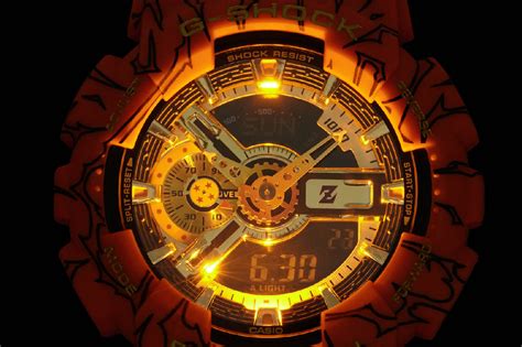 Beautiful illustrations of dragon ball imprinted on the strap and bezel showing the training of the main character goku. Casio is Releasing Dragon Ball Z and One Piece G-SHOCKs