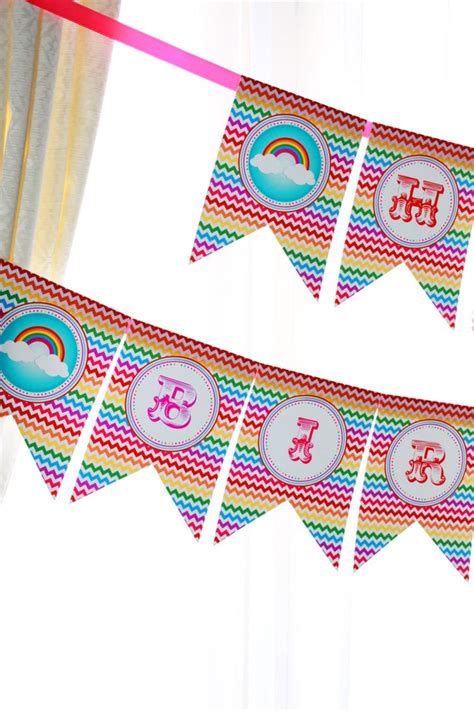 Items Similar To INSTANT DOWNLOAD The Rainbow Party Collection Happy Birthday Banner On Etsy