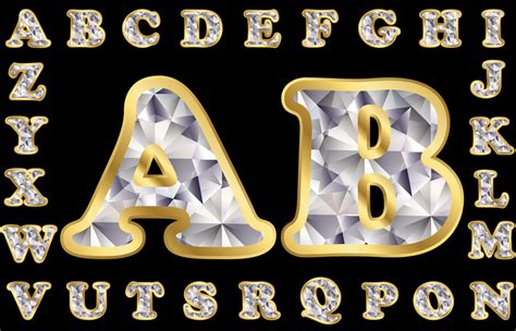 Diamond Letters 01 Vector Vector Download