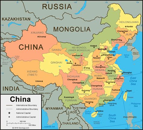 Map Of China And Neighboring Countries Oconto County Plat Map