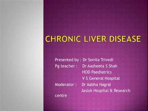 Chronic Liver Diseasepediatrics
