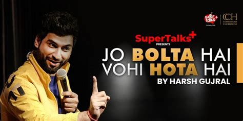 Jo Bolta Hai Vohi Hota Hai By Harsh Gujral Comedy Shows Delhi Ncr Bookmyshow