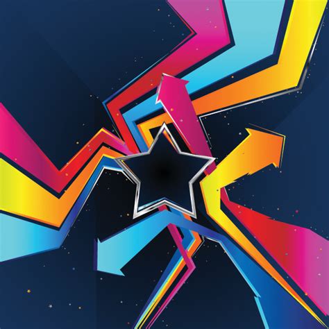 Colorful Star And Arrows Abstract Background Welovesolo
