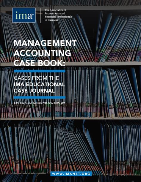 4.7 out of 5 stars 714. Management Accounting Case Book | IMA - The association of ...
