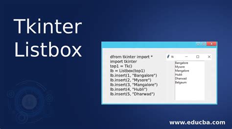Tkinter Listbox List Of Commonly Used Tkinter Listbox Widget My Xxx