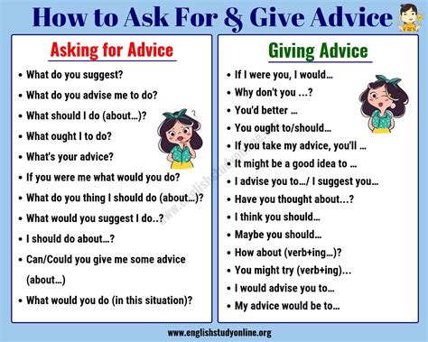 Simple Ways To Ask For And Give Advice In English Ask For Advice