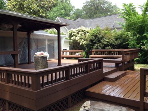 Ipe, a south american hardwood, stains out beautifully, or can be left in its natural state for a softer finish that will gradually weather/fade over time to a light silver gray. 20 Beautiful Wooden Deck Ideas For Your Home