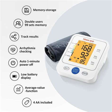 Bsx516 Sinocare Digital Blood Pressure Monitor For Hospital At Rs 999