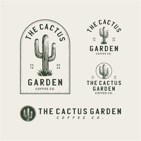 Vintage Cactus Logo Design Template 14749688 Vector Art At Vecteezy