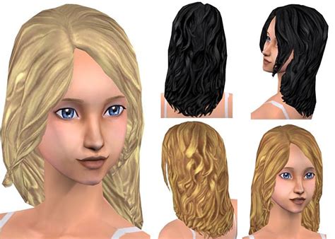Mod The Sims Maxis Mesh Curly Retexture Sims 2 Hair Sims Hair Sims