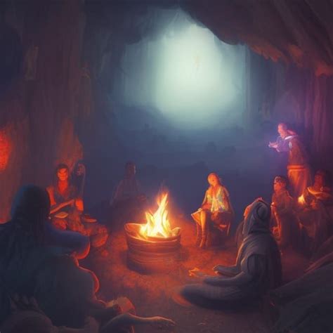 Medieval Storyteller Around A Campfire Ai Generated Artwork