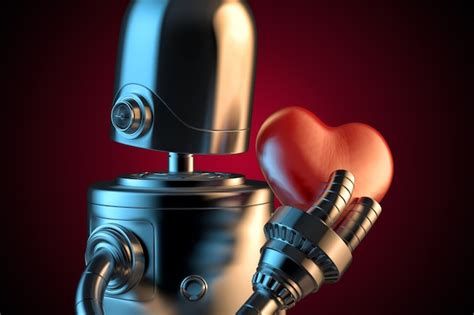 Premium Vector 3d Vector Illustration Of Robot With Heart Shape
