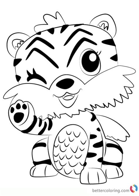 Get hold of these coloring sheets that are full of pictures and involve your kid in painting them. Tigrette from Hatchimals Coloring Pages - Free Printable ...