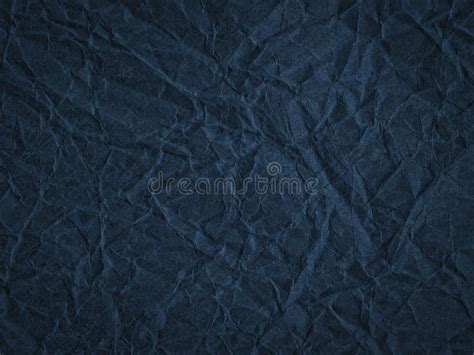 Texture Of Dark Blue Crumpled Craft Paper Stock Photo Image Of