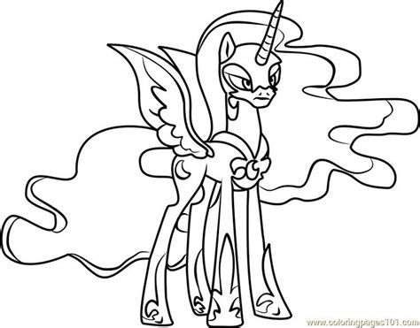 Princess celestia, a favorite mlp character. My Little Pony Coloring Pages Nightmare Moon | Zeichen