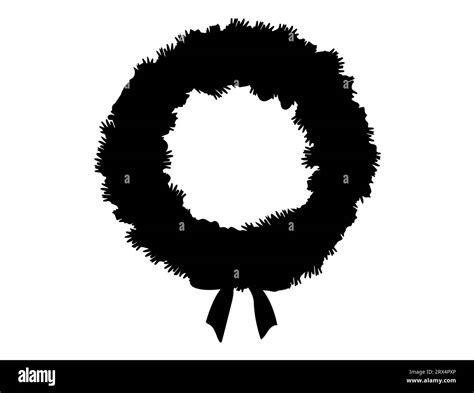 Christmas Wreath Silhouette Vector Art Stock Vector Image And Art Alamy