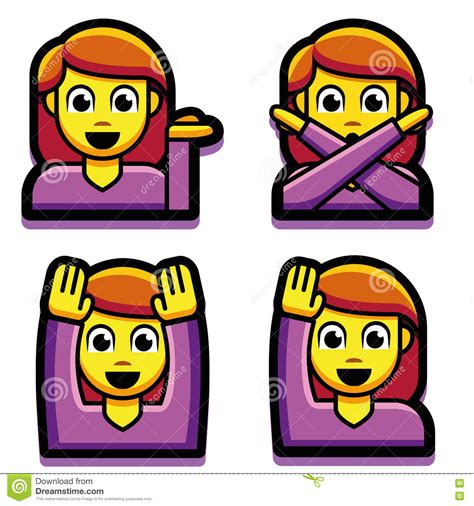 Emoji Girl With Ponytails Feeling Sadness And Excitement Vector