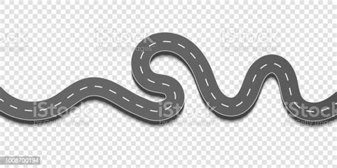 Creative Vector Illustration Of Winding Curved Road Art Design Highway