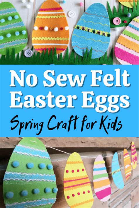 Easy Felt Easter Egg Craft For Kids No Sew Spring Craft