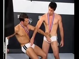 Swimmers Worship Teasing Touching Each Other Bulges In Speedos Sunga