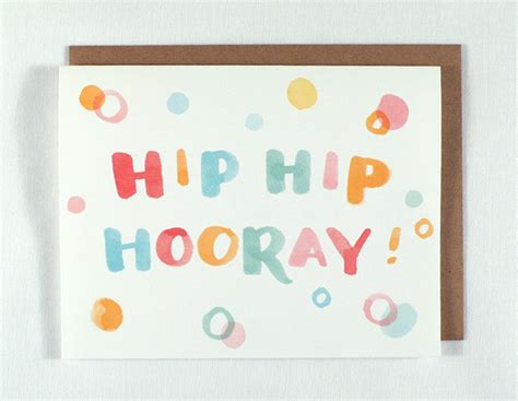 Hip Hip Hooray Congratulations Card On Behance