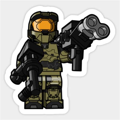 Lego Master Chief Halo 2 Halo Sticker Teepublic