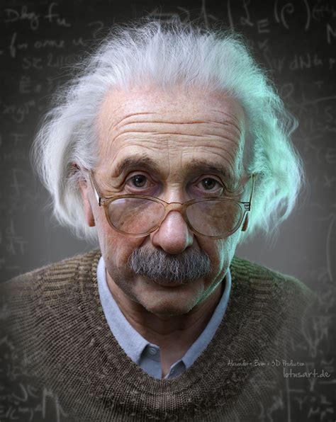 Albert Einstein 3d Portrait Project Evermotion