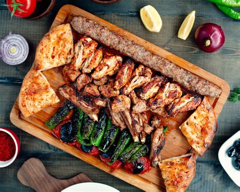 Kebab Platter With Grilled Chicken Lula Stock Image Colourbox