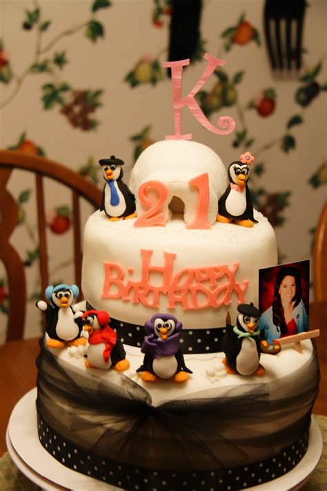 Penguine Cake I Baked 2 10 Inch Round Cakes And Two 8 Inch Round Cakes