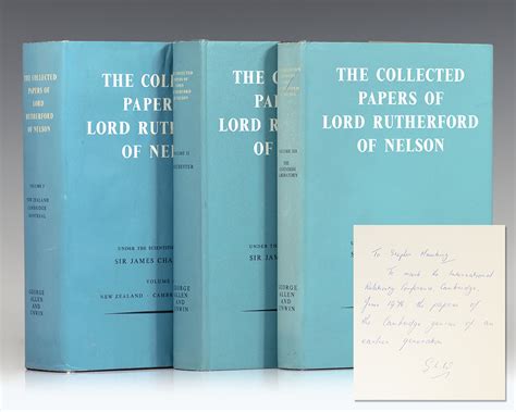 The Collected Papers Of Lord Rutherford Of Nelson Om Frs Par