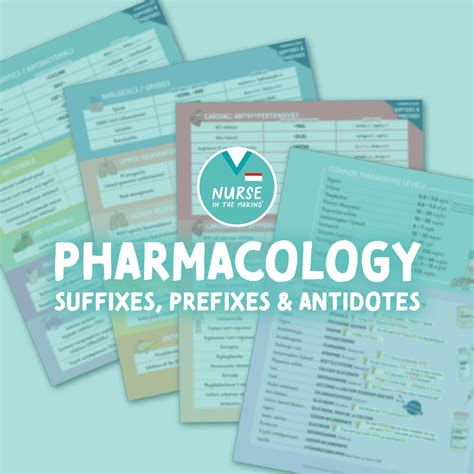 Pharmacology Suffixes Study Guide Nurseinthemaking