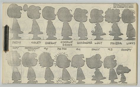 Peanuts Model Sheet Set Id Aprpeanuts17357 Van Eaton Galleries