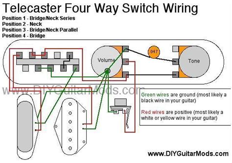 If the neck pickup is a single coil with either 2 or 3 wires or if you are using a 4 wire humbucker, this harness works perfectly. Bill Lawrence 5 Position Tele Switch Wiring Diagram