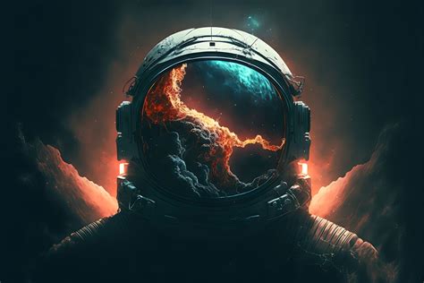Wallpaper Astronaut Nebula Stars Digital Art Space Art Ai Art