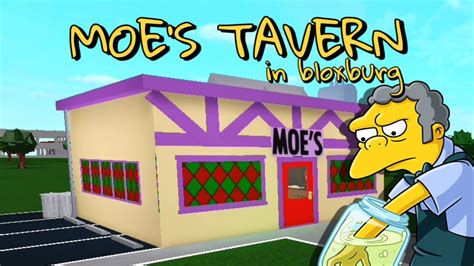 I Made Moes Tavern Bar In Bloxburg Part 1 Youtube